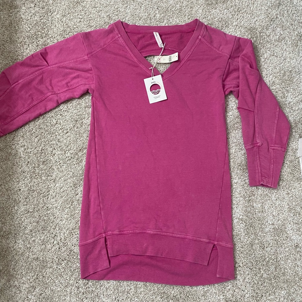 Anthropologie XXS Pink Sweatshirt Dress
